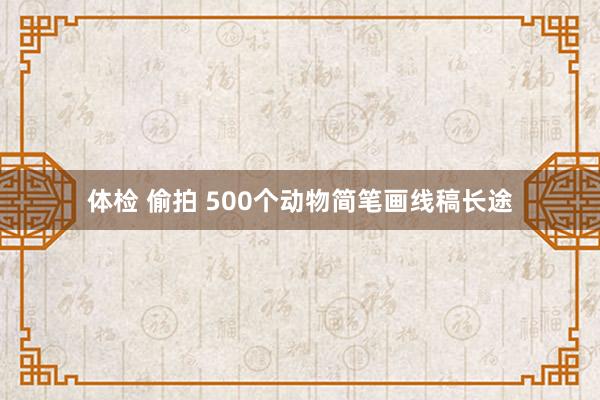 体检 偷拍 500个动物简笔画线稿长途